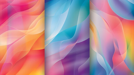 Wall Mural - Modern abstract blurred color gradient patterns, generative ai