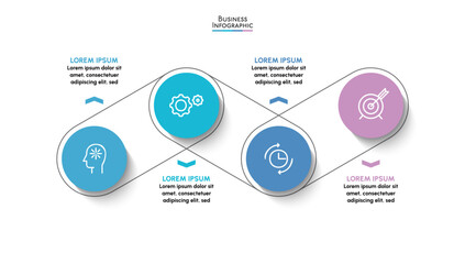 Wall Mural - business data visualization. timeline infographic icons designed for abstract background template mi
