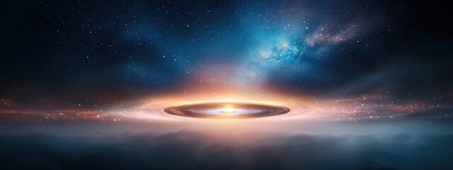 Wall Mural - Stunning Cosmic View of Galaxy with Bright Center