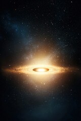 Wall Mural - Bright Galaxy Core Surrounded by Stars and Nebulae