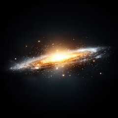 Wall Mural - Stunning Spiral Galaxy in Cosmic Space Background