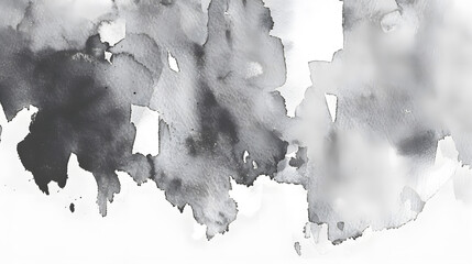 Wall Mural - monochrome black and white ink effect watercolor illustration, generative ai