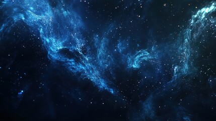 Wall Mural - a blue sky with stars and a nebula