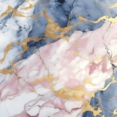 Abstract Marbled Pattern: Pink, Grey, and Gold