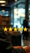 © Blind  - Customer rating and satisfaction survey concept, 5-star best sellers. customer evaluation product service quality, feedback review, Service experience rating online review,reputation ranking score.
