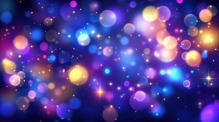Wall Mural - a colorful background with many small circles and stars