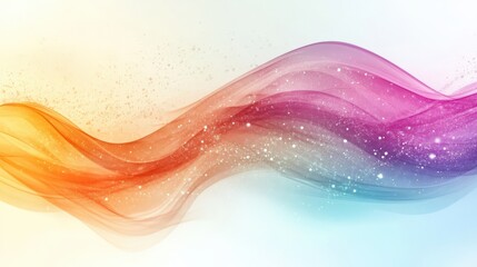 Wall Mural - a colorful wave with glittery snowflakes on it