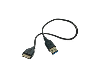 usb cable isolated on white