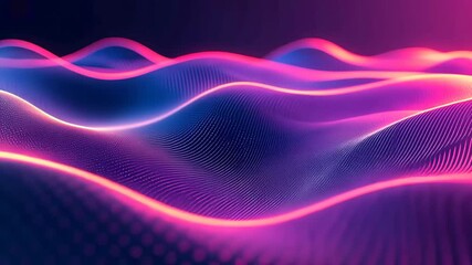 Wall Mural - colorful waves of light dance in a vibrant, abstract landscape of flowing textures and dynamic shape