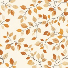 Canvas Print - Vibrant Autumn Foliage Branches with Intricate Nature Patterns