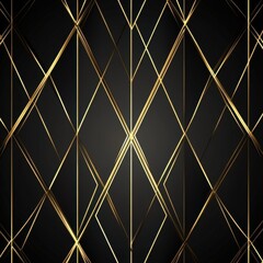 Poster - Elegant Geometric Gold Abstract Art Pattern for Luxury Design