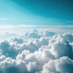 Canvas Print - Vast Cloudscape Under Boundless Blue Skies Serene and Peaceful Heavenly Scene