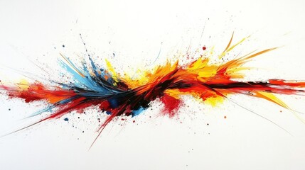 Wall Mural - vibrant brush strokes across canvas with natural light