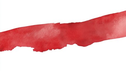 Wall Mural - A red line with white background