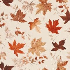 Canvas Print - Lush Fall Foliage Carpet with Vibrant Autumn Maple and Oak Leaves