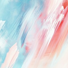 Poster - Vibrant Ethereal Brushstrokes of Pastel Hues Flowing in Dynamic Motion