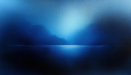 Aufkleber - Deep Blue and Black Gradient Abstract Art with Soft Lighting and Dreamlike Atmosphere