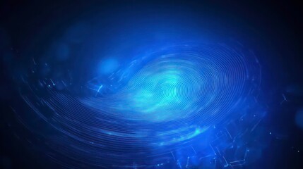Wall Mural - abstract swirling blue light vortex.