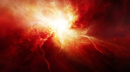 Wall Mural - celestial explosion fiery cosmic nebula burst