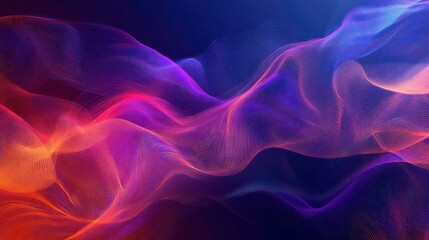 Wall Mural - abstract colorful glowing wave background.