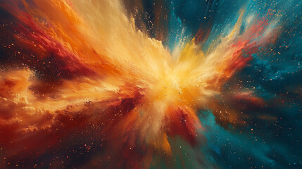Wall Mural - vibrant color explosion abstract background