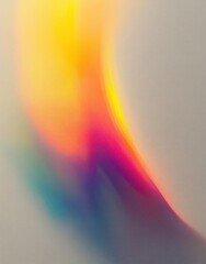 Aufkleber - Abstract Pastel Color Artwork with Iridescent Light Streaks on Smooth Gray Background