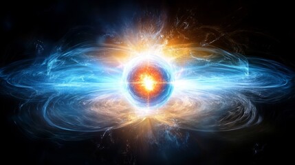 Wall Mural - cosmic energy sphere celestial plasma burst