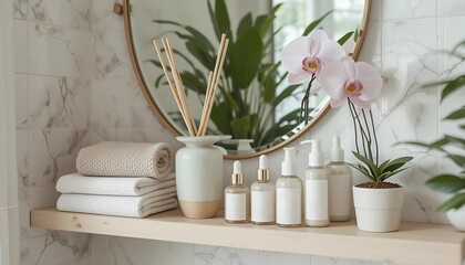 spa still life with towels