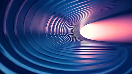 Wall Mural - exploring the mesmerizing curves and colors of a futuristic abstract tunnel design at sunset. genera