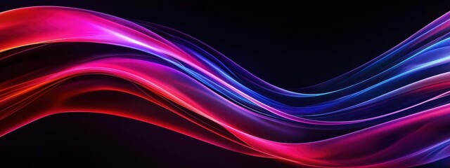 Wall Mural - vibrant light wave lines for business presentations
