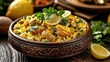 © Umnat - Indulge in a delightful plate of chicken biriyani perfection.