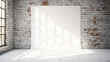 © ning - white photo back drop in a grunge brick interior