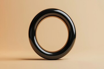 Wall Mural - Perfect for modern ads, minimalist black frame on a smooth background.