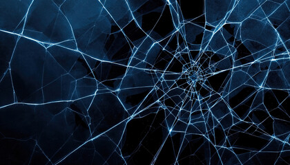 Texture broken glass with cracks. Abstract of cracked screen Smartphone from shock.