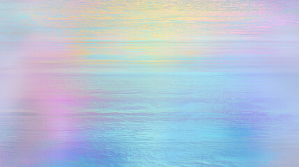 Poster - Dreamy abstract pastel gradient artwork with soft transitions of light blue, purple, pink, and yellow tones. Ethereal and calming design with a misty, watercolor-like texture, perfect for serene and t