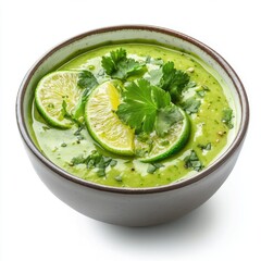 Wall Mural - Avocado Soup with Cilantro and Lime 