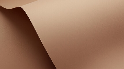 Poster - Minimalist close-up of textured brown paper with three-dimensional wavy folds. Warm earthy tones and organic details emphasize the natural fibers and tactile quality of the material.