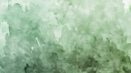 Wall Mural - soft green whatercolor texture background, generative ai