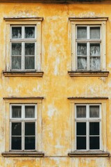 Wall Mural - Yellow Building with Clock