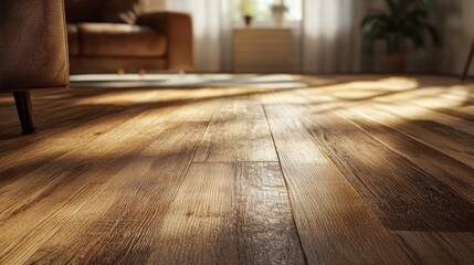 Poster - This seamless wood texture features warm brown tones, ideal for backgrounds and interior design projects. Enhance your creative work with this natural, rustic element.