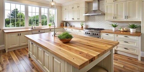 Wall Mural - Modern Kitchen with Natural Light and Rustic Charm