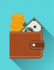 Wall Mural - business symbols and money signs. collection of money silhouettes. wallet with cards symbol. coin si