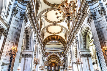 Wall Mural - Colorful Basilica St Paul Cathedral City London England