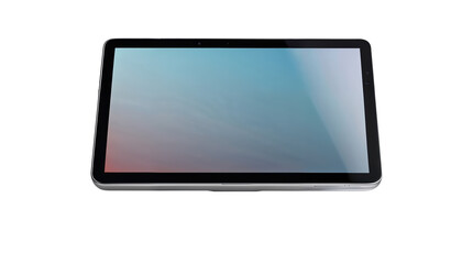 tablet pc screen isolated on white, transparent. empty display