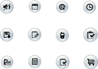 Vector Button Icon Set | Modern UI UX Web Interface Elements Including Colorful Rounded and Rectangular Buttons for Website, Mobile App, Game Menu, Click Icons, and Digital Design Projects