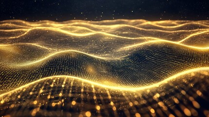 Wall Mural - a visualization of data flowing through algorithmic paths on a digital grid.