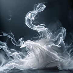 Wall Mural - smoke on black background