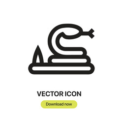 Poster - Snake icon vector. Linear-style sign for mobile concept and web design. Snake symbol illustration. Pixel vector graphics - Vector.	
