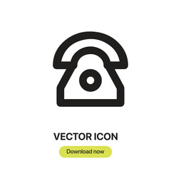 Poster - Telephone icon vector. Linear-style sign for mobile concept and web design. Telephone symbol illustration. Pixel vector graphics - Vector.