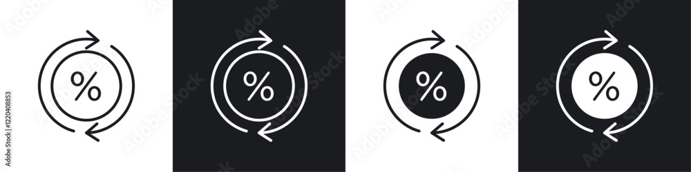 Exchange rate icons collection in black and white solid and line style ...